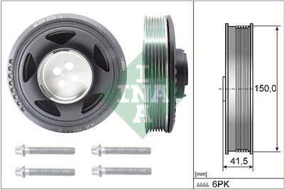 Комплект ременных шкивов, коленчатый вал Schaeffler INA 544 0129 20