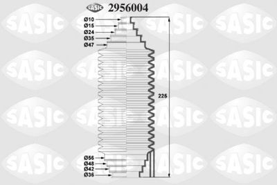 Пыльник, рулевое управление SASIC 2956004