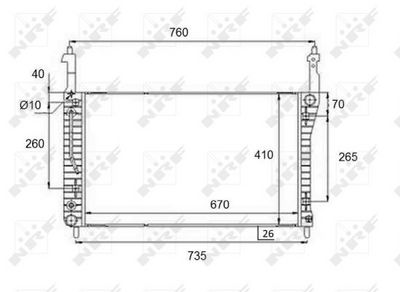 Radiators, Motora dzesēšanas sistēma NRF 58509