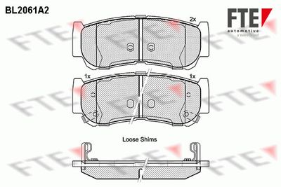 Bremžu uzliku kompl., Disku bremzes FTE 9010644
