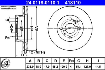 Тормозной диск ATE 24.0118-0110.1
