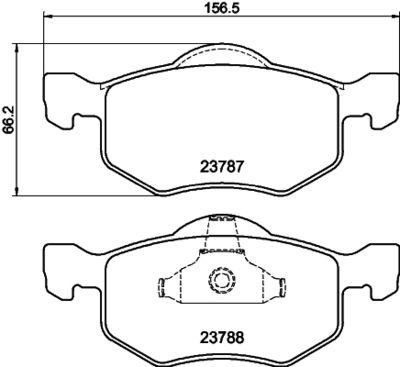 Bremžu uzliku kompl., Disku bremzes HELLA PAGID 8DB 355 010-141