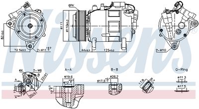 Компрессор, кондиционер NISSENS 891148