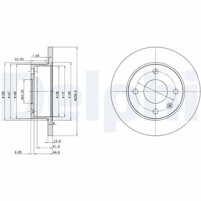 Тормозной диск DELPHI BG2375