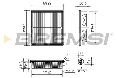 Воздушный фильтр BREMSI FA1676
