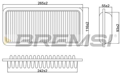 Воздушный фильтр BREMSI FA0575
