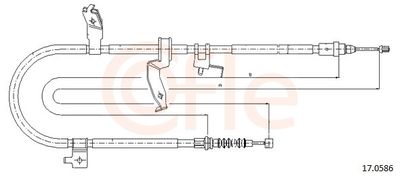 Тросик, cтояночный тормоз COFLE 17.0586