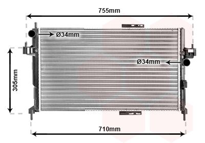 Radiators, Motora dzesēšanas sistēma VAN WEZEL 37002305