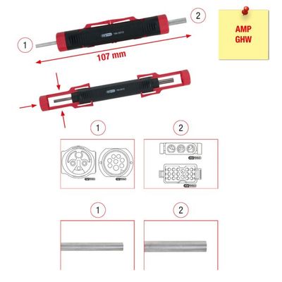 Noņemšanas instruments, Plakans/Apaļš kontaktspraudnis KS TOOLS 154.0013