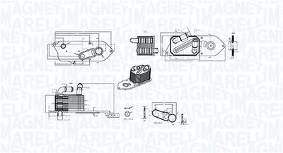 масляный радиатор, двигательное масло MAGNETI MARELLI 350300006800