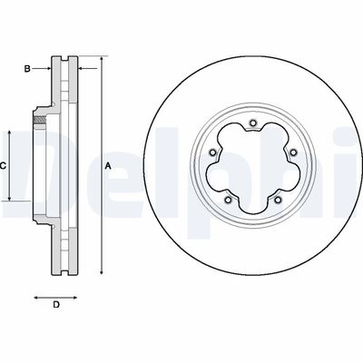 Тормозной диск DELPHI BG9150