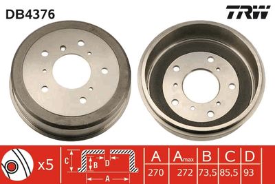 Тормозной барабан TRW DB4376