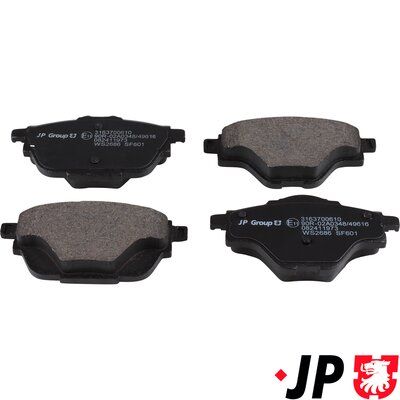 Bremžu uzliku kompl., Disku bremzes JP GROUP 3163700610