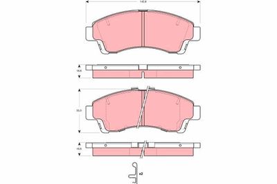 Bremžu uzliku kompl., Disku bremzes TRW GDB3321