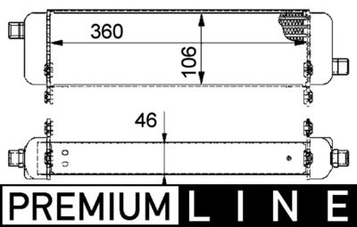 масляный радиатор, двигательное масло MAHLE CLC 42 000P