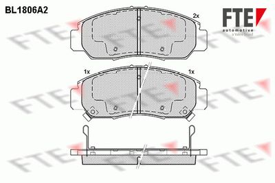 Bremžu uzliku kompl., Disku bremzes FTE 9010382