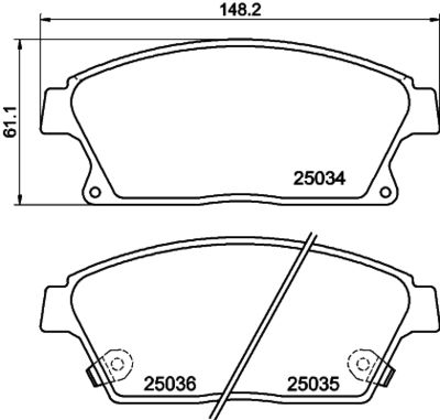 Комплект тормозных колодок, дисковый тормоз HELLA PAGID 8DB 355 015-241