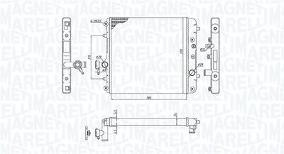 Радиатор, охлаждение двигателя MAGNETI MARELLI 350213193100