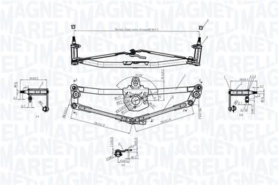 Система тяг и рычагов привода стеклоочистителя MAGNETI MARELLI 085570190010
