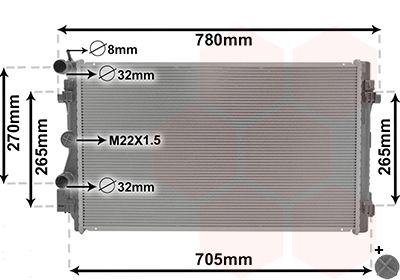 Radiators, Motora dzesēšanas sistēma VAN WEZEL 76002021