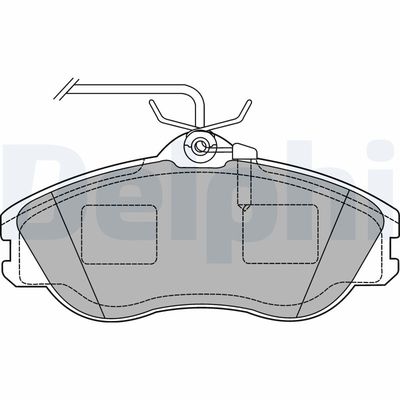 Комплект тормозных колодок, дисковый тормоз DELPHI LP1454