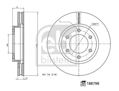 Тормозной диск FEBI BILSTEIN 188798
