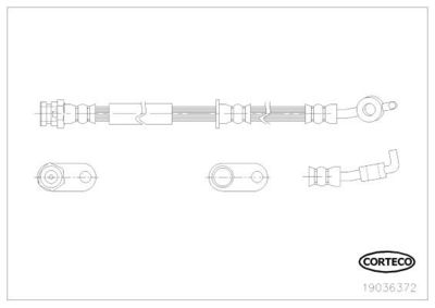 Тормозной шланг CORTECO 19036372