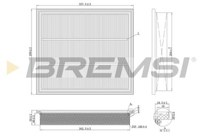 Воздушный фильтр BREMSI FA2122