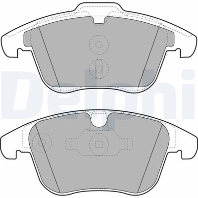 Комплект тормозных колодок, дисковый тормоз DELPHI LP1967