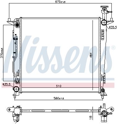 Radiators, Motora dzesēšanas sistēma NISSENS 606428