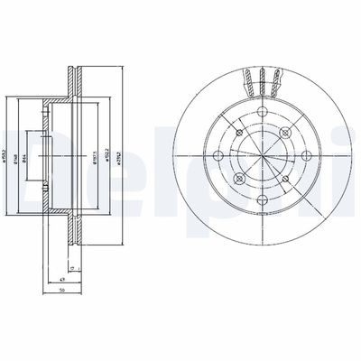 Тормозной диск DELPHI BG2645