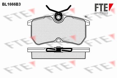 Bremžu uzliku kompl., Disku bremzes FTE 9010279