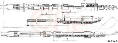 Тросик, cтояночный тормоз COFLE 92.10.5222