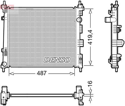 Radiators, Motora dzesēšanas sistēma DENSO DRM46069