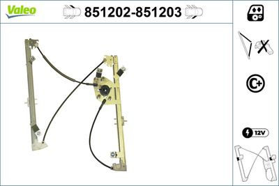 Стеклоподъемник VALEO 851202