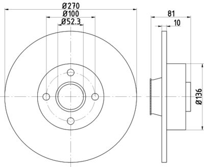 Bremžu diski HELLA PAGID 8DD 355 123-271