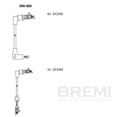 Комплект проводов зажигания BREMI 300/426