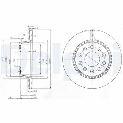 Тормозной диск DELPHI BG3029