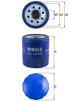 Eļļas filtrs MAHLE OC 1268/8
