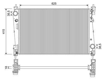 Radiators, Motora dzesēšanas sistēma VALEO 701956
