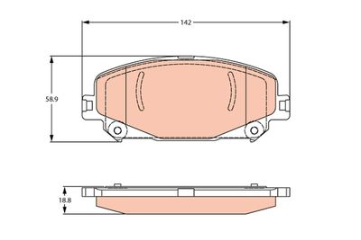 Комплект тормозных колодок, дисковый тормоз TRW GDB2268