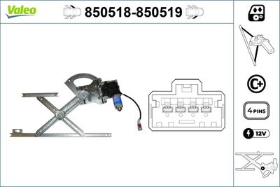 Стеклоподъемник VALEO 850518