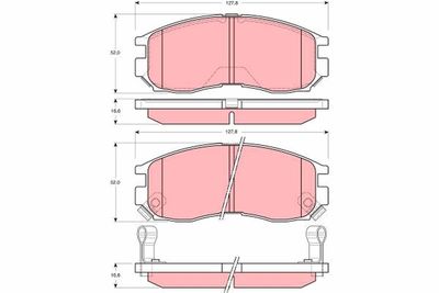 Комплект тормозных колодок, дисковый тормоз TRW GDB3133