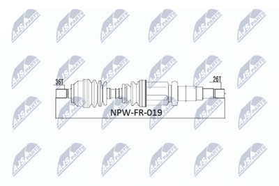 Приводной вал NTY NPW-FR-019