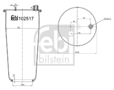 Pneimoatsperes spilvens, Pneimopiekare FEBI BILSTEIN 102517
