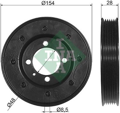 Ременный шкив, коленчатый вал Schaeffler INA 544 0081 10