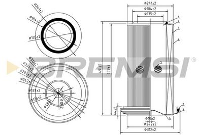 Воздушный фильтр BREMSI FA2218