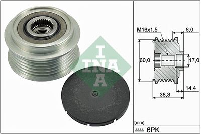 Ģeneratora brīvgaitas mehānisms Schaeffler INA 535 0289 10