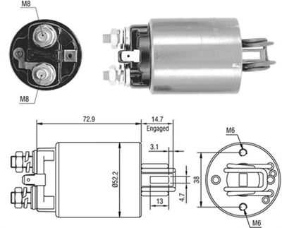 Ievilcējrelejs, Starteris MAGNETI MARELLI 940113050409