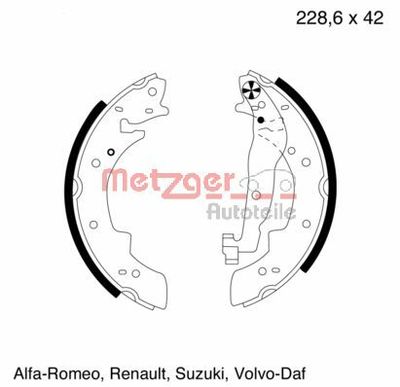 Комплект тормозных колодок METZGER MG 300